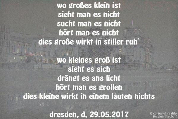 Bildgedicht: Vom Großen und Kleinen...