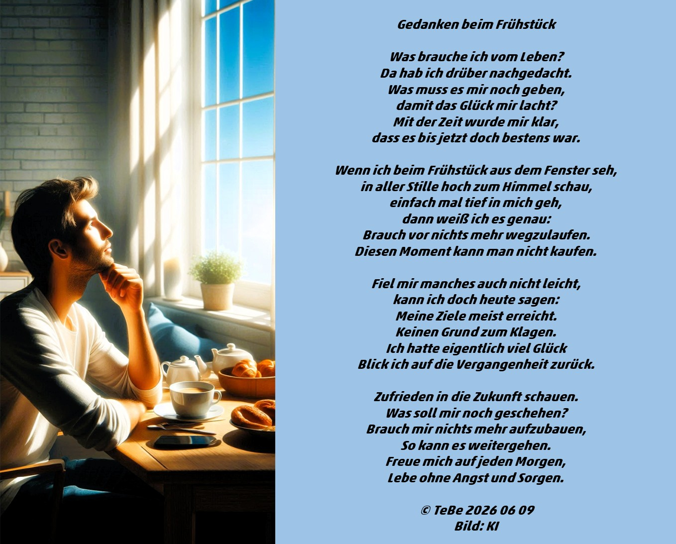 Bildgedicht: Gedanken beim Fr&uuml;hst&uuml;ck
