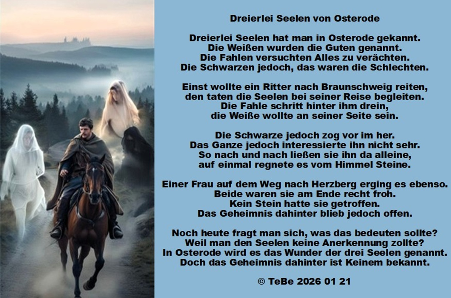 Bildgedicht: Dreierlei Seelen