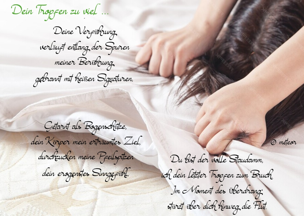 Bildgedicht: Dein Tropfen zu viel ...