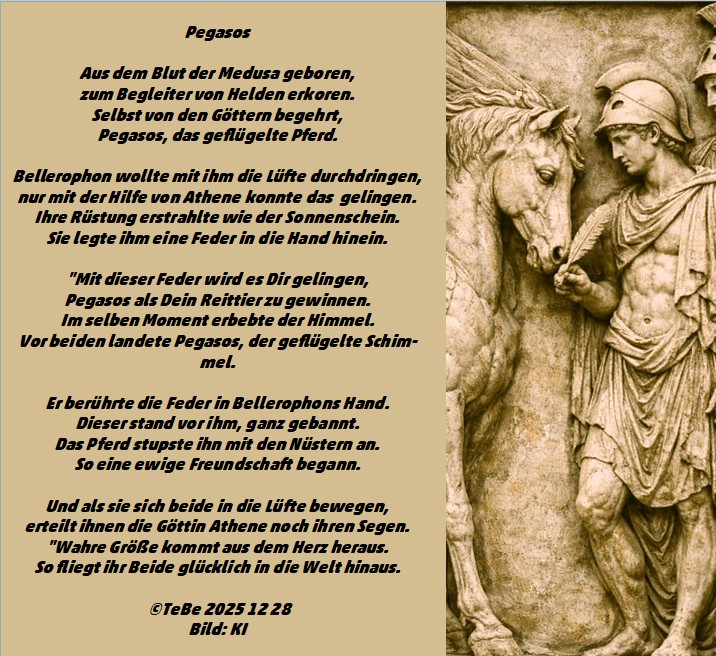 Bildgedicht: Pegasos