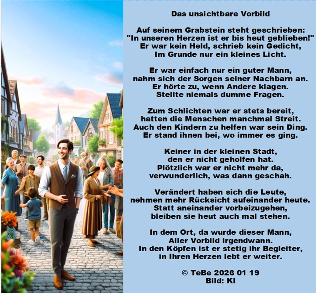 Bildgedicht: Das unsichtbare Vorbild