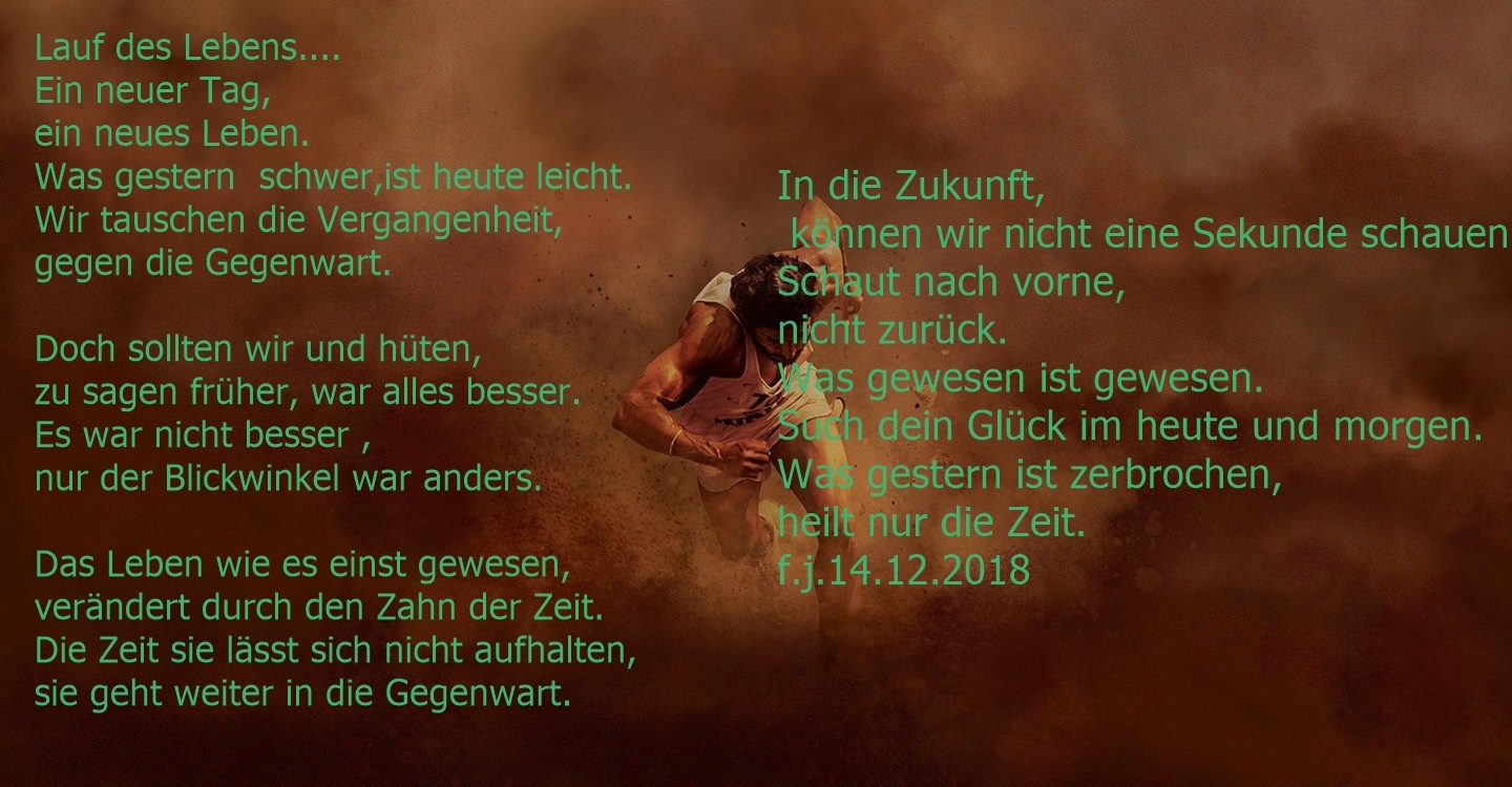 Bildgedicht: lauf des lebens