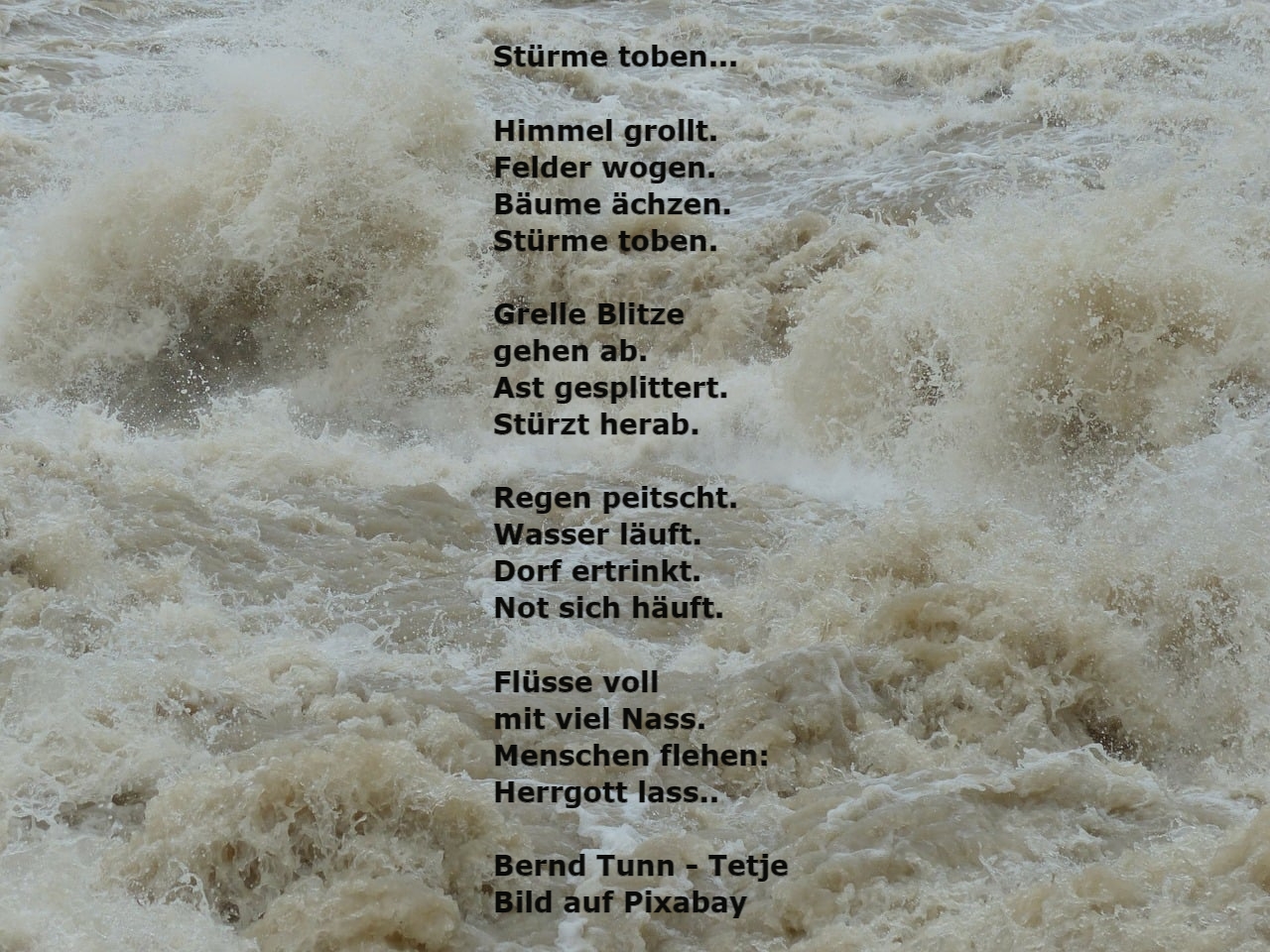 Bildgedicht: Stürme toben...