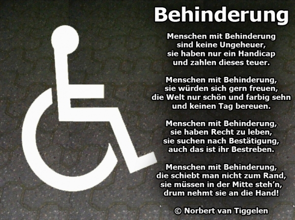 Bildgedicht: Behinderung