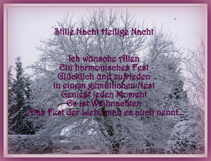 Bildgedicht: Stille Nacht Heilige Nacht