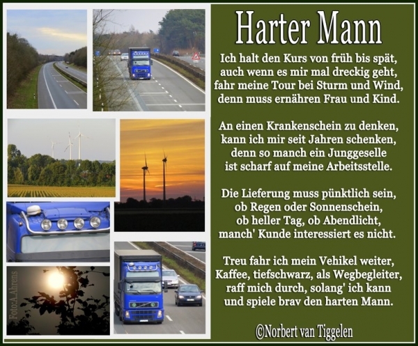 Bildgedicht: Harter Mann