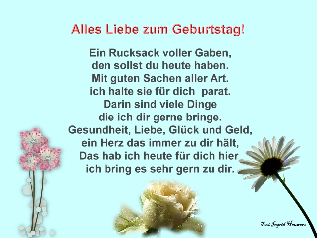 Bildgedicht: Geburtstag