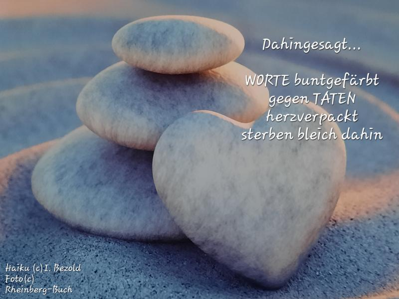 Bildgedicht: Dahingesagt