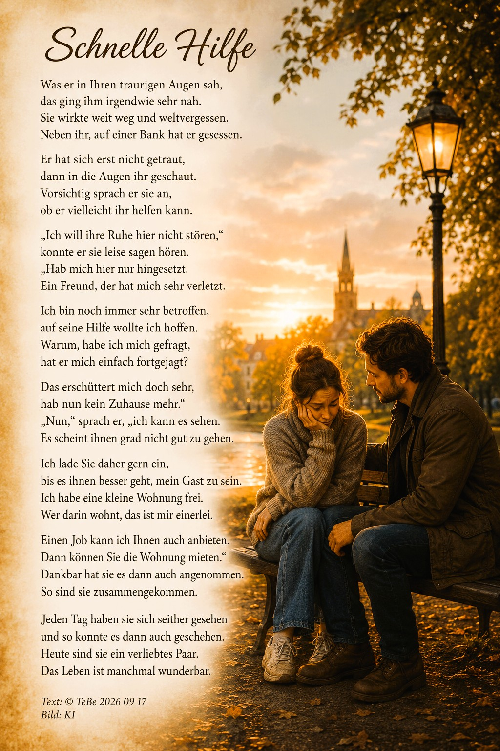 Bildgedicht: Schnelle Hilfe