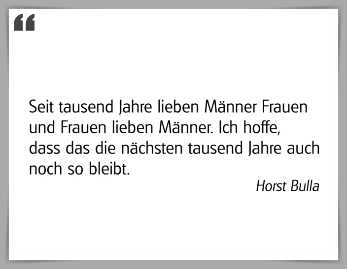 Bildgedicht: "Seit tausend Jahre lieben Männer Frauen"