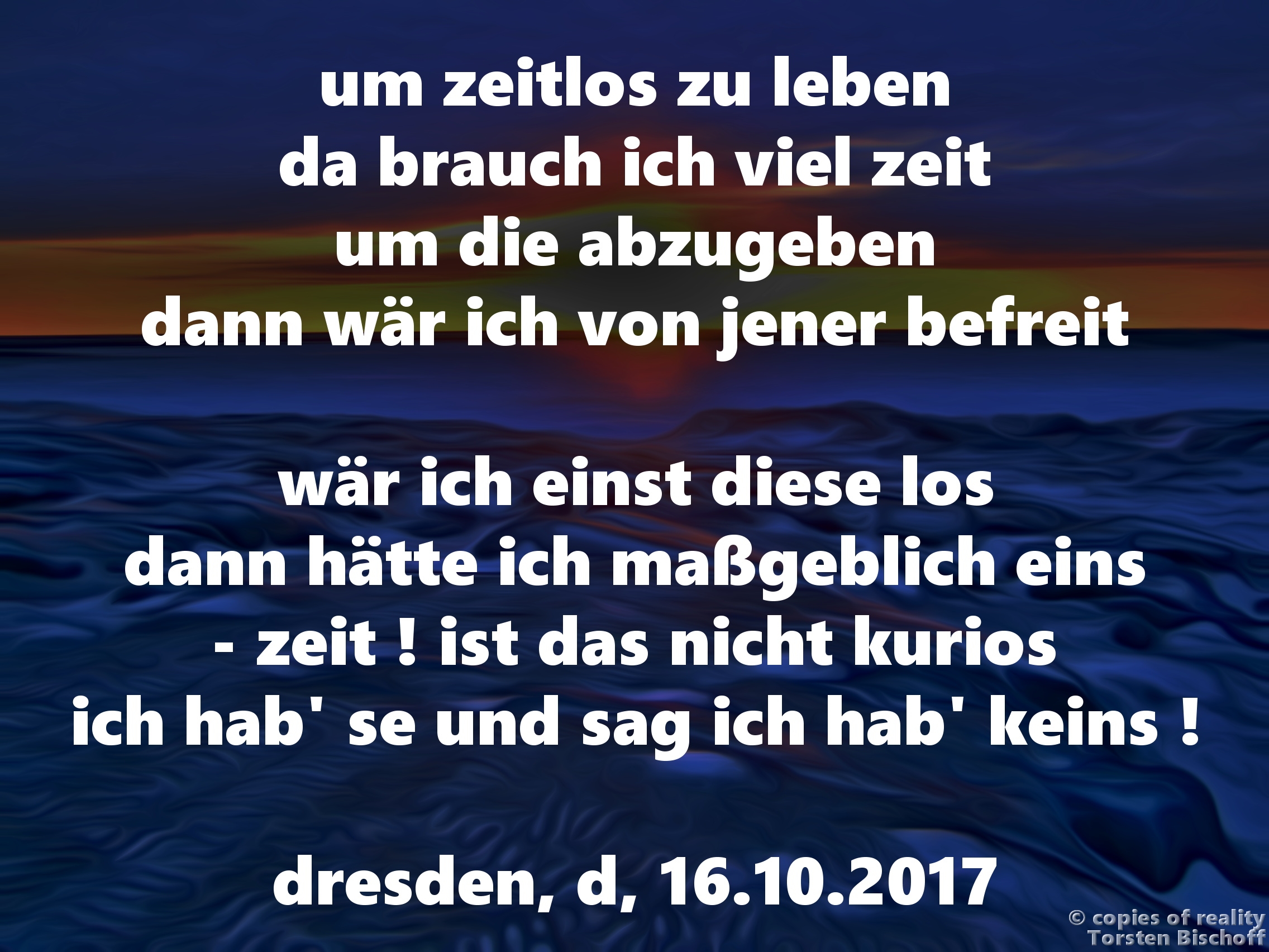 Bildgedicht: Zeit