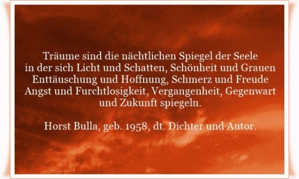 Bildgedicht: Träume sind die nächtlichen Spiegel der Seele