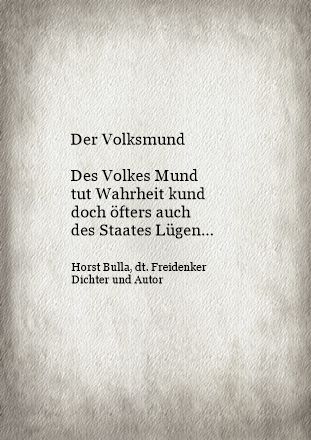 Bildgedicht: Der Volksmund