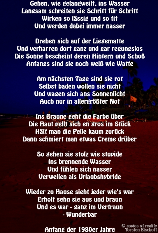 Bildgedicht: "Urlauber"