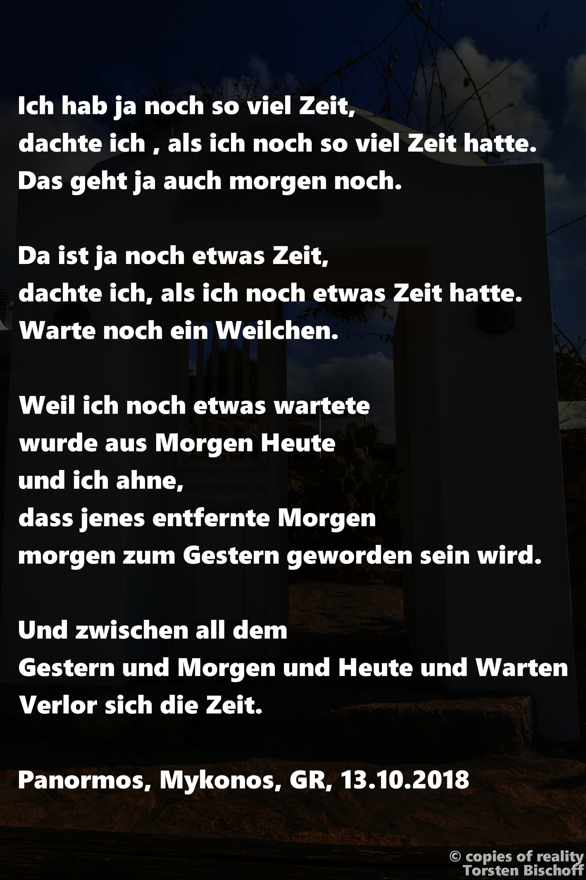 Bildgedicht: Morgen, morgen