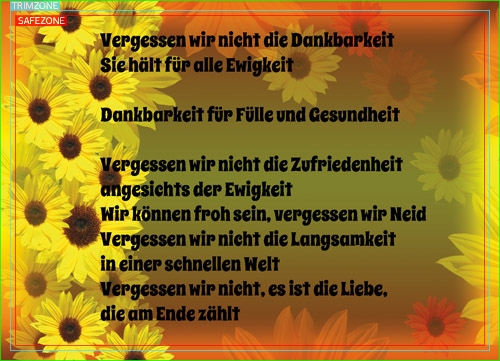 Bildgedicht: Dankbarkeit