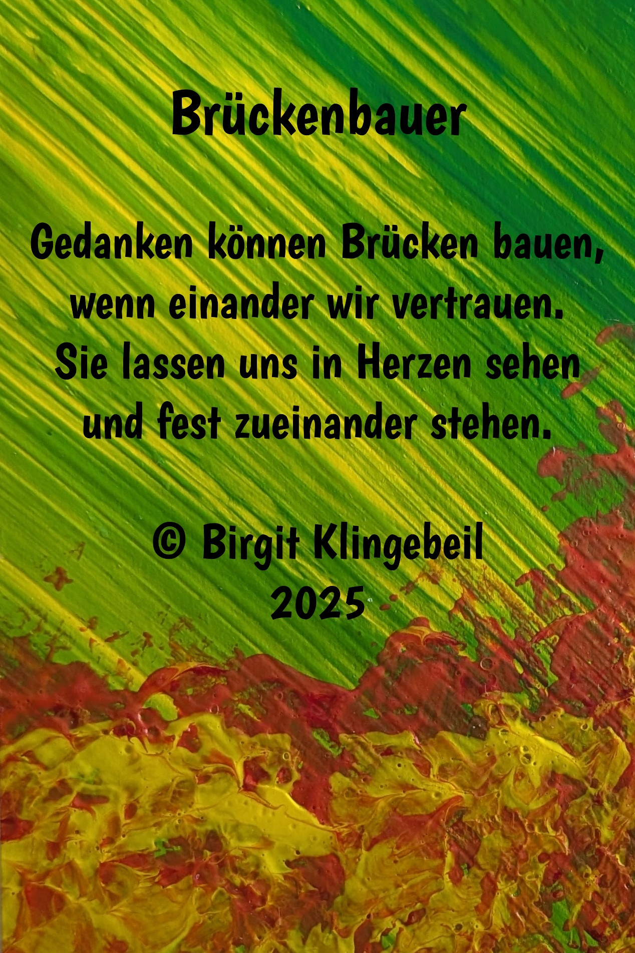 Bildgedicht: Brückenbauer