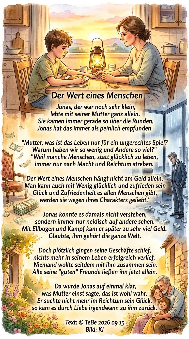 Bildgedicht: Der Wert eines Menschen