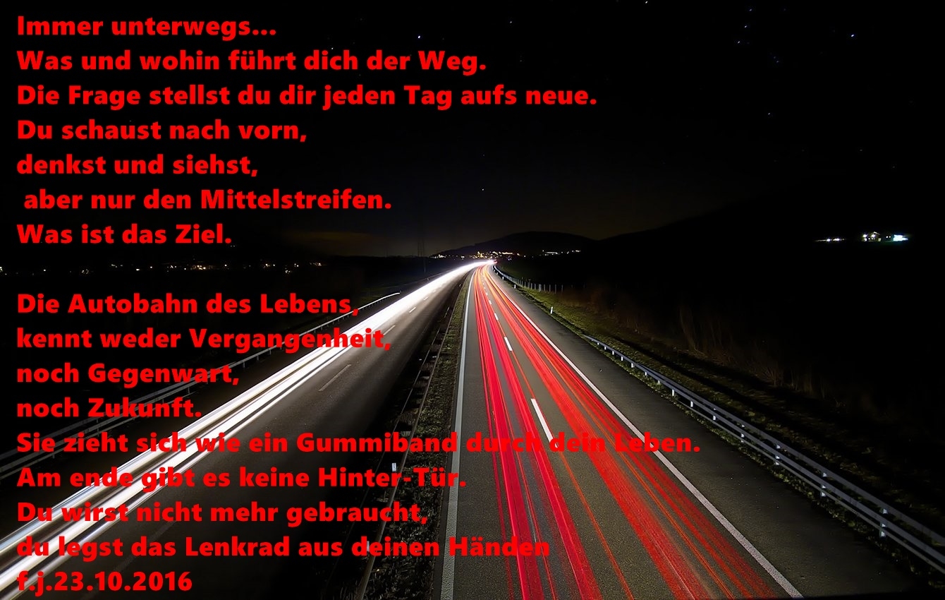 Bildgedicht: Autobahn