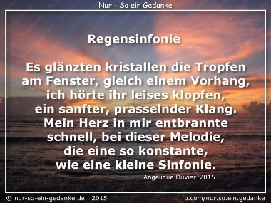 Bildgedicht: Regensinfonie