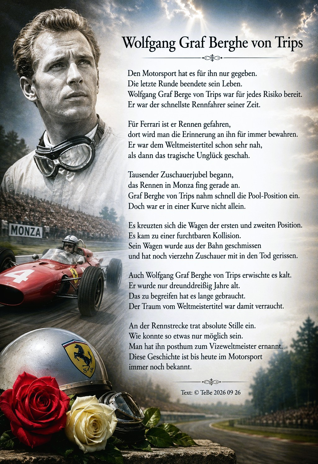 Bildgedicht: Wolfgang Graf Berghe von Trips
