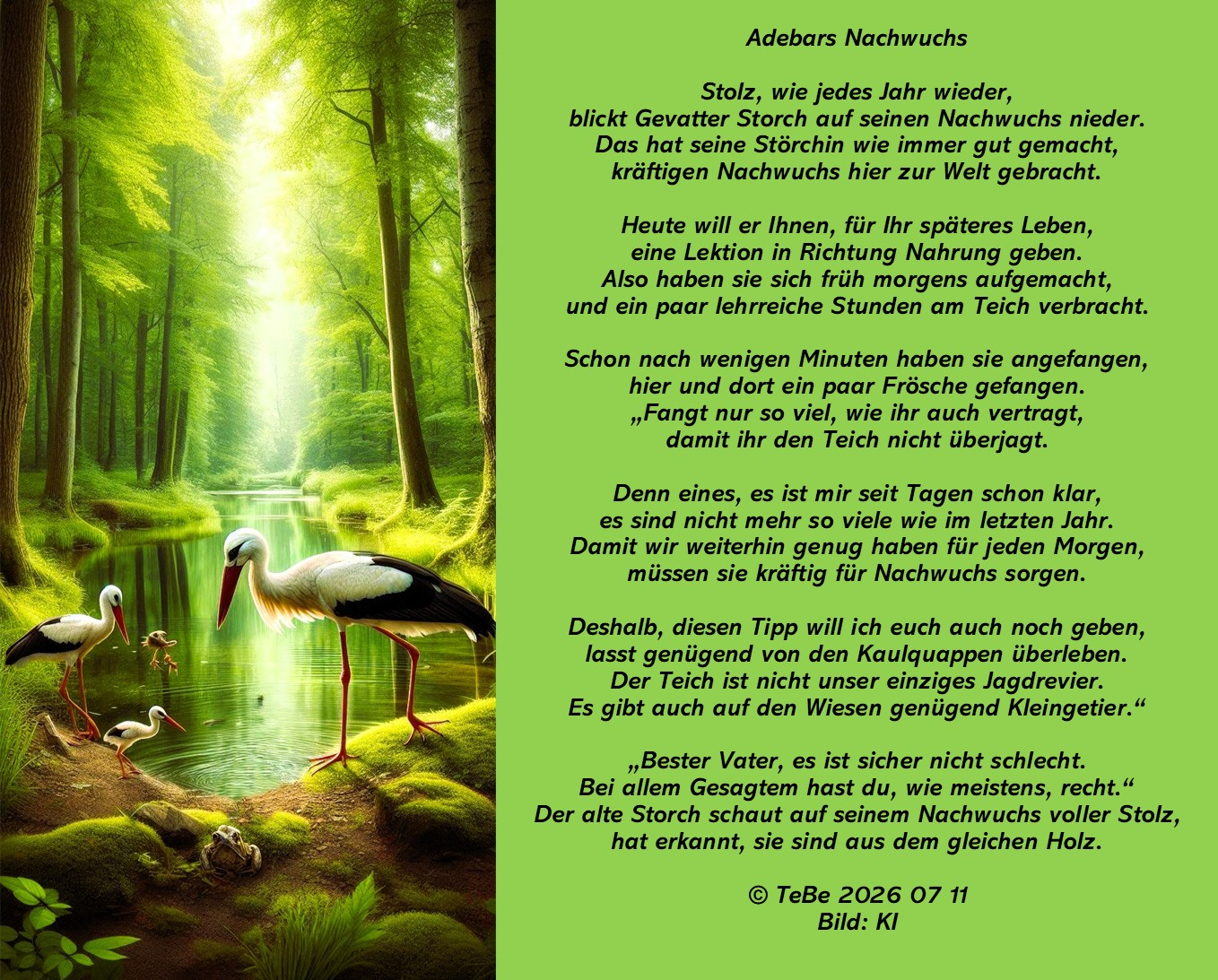 Bildgedicht: Adebars Nachwuchs