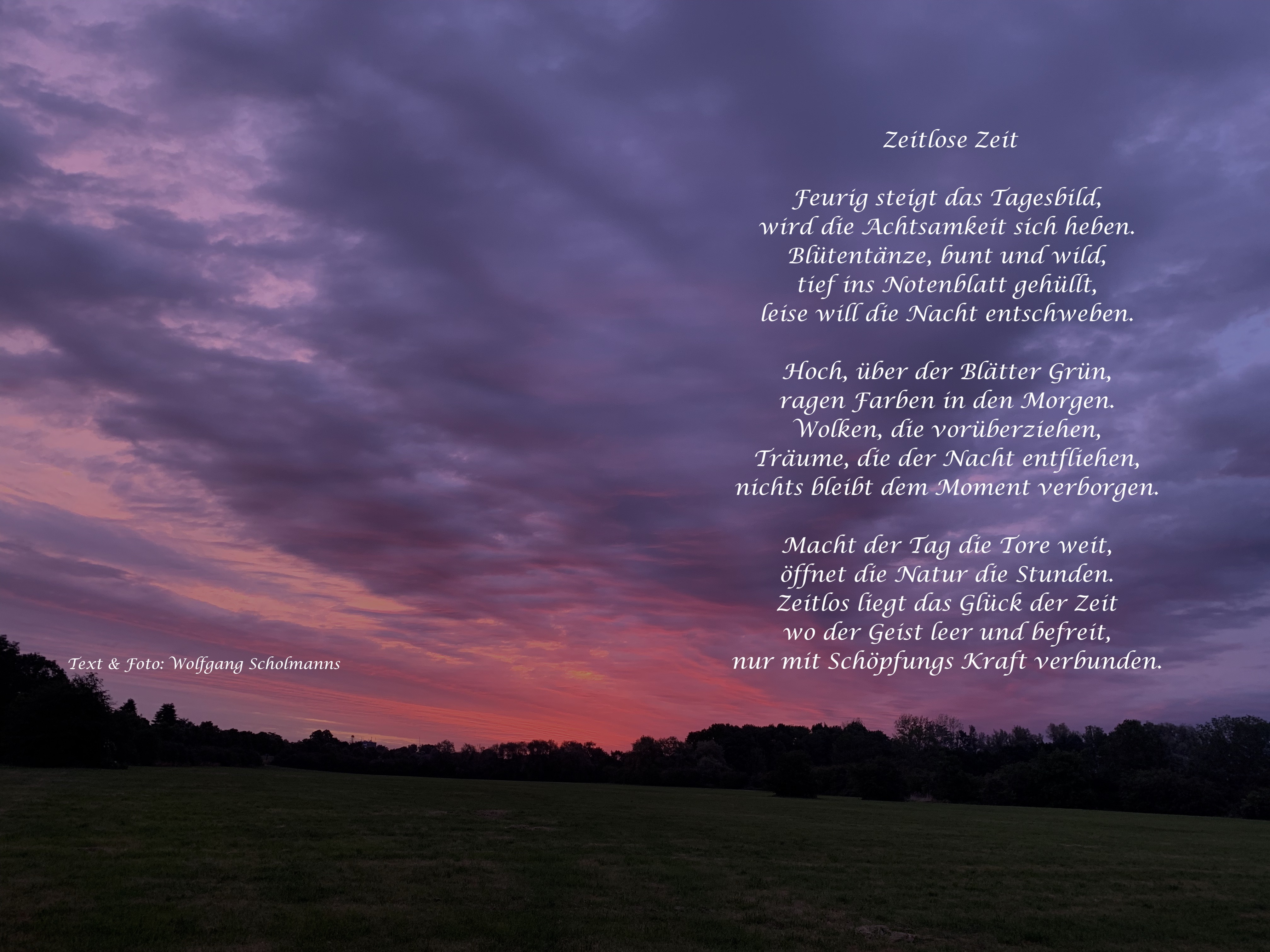 Bildgedicht: Zeitlose Zeit