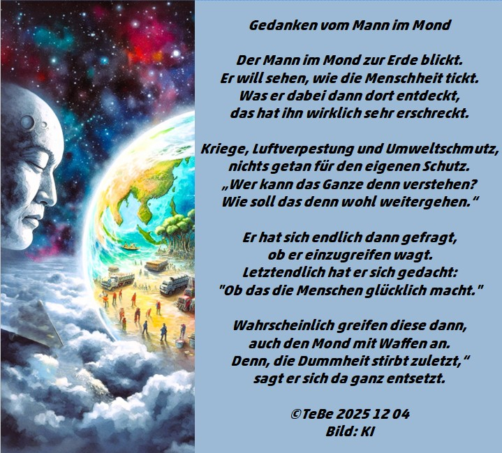 Bildgedicht: Gedanken vom Mann im Mond