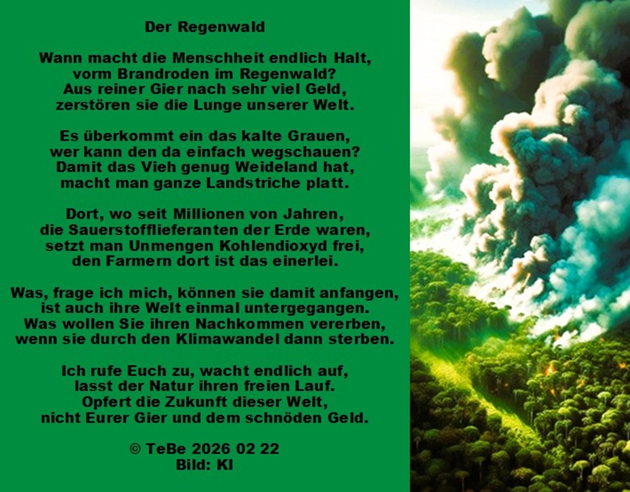 Bildgedicht: Der Regenwald