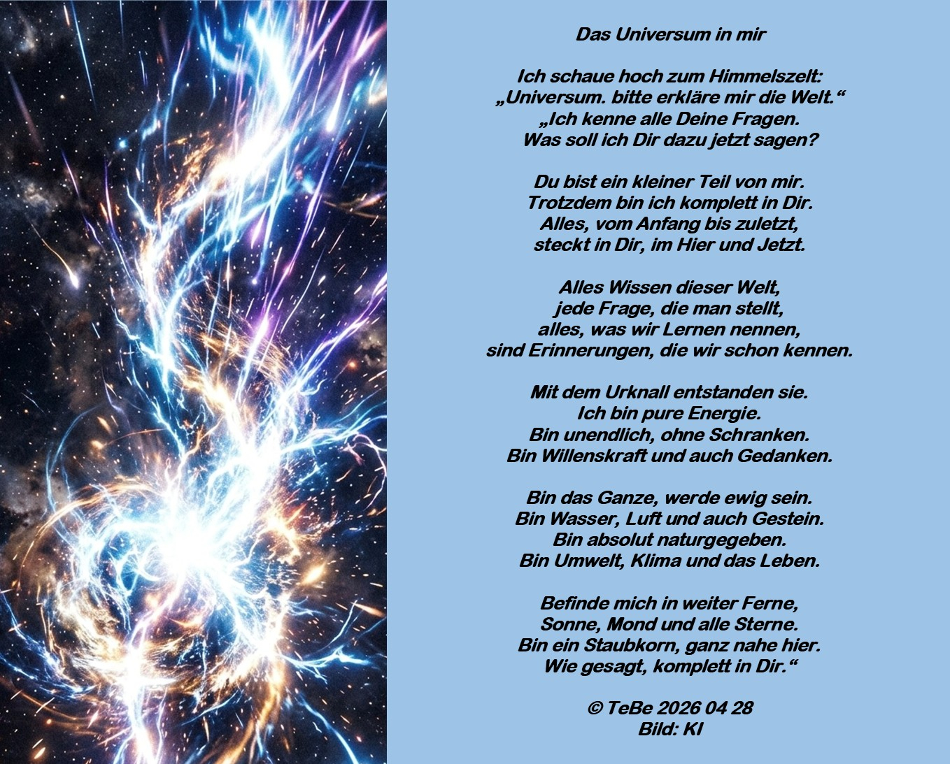 Bildgedicht: Das Universum