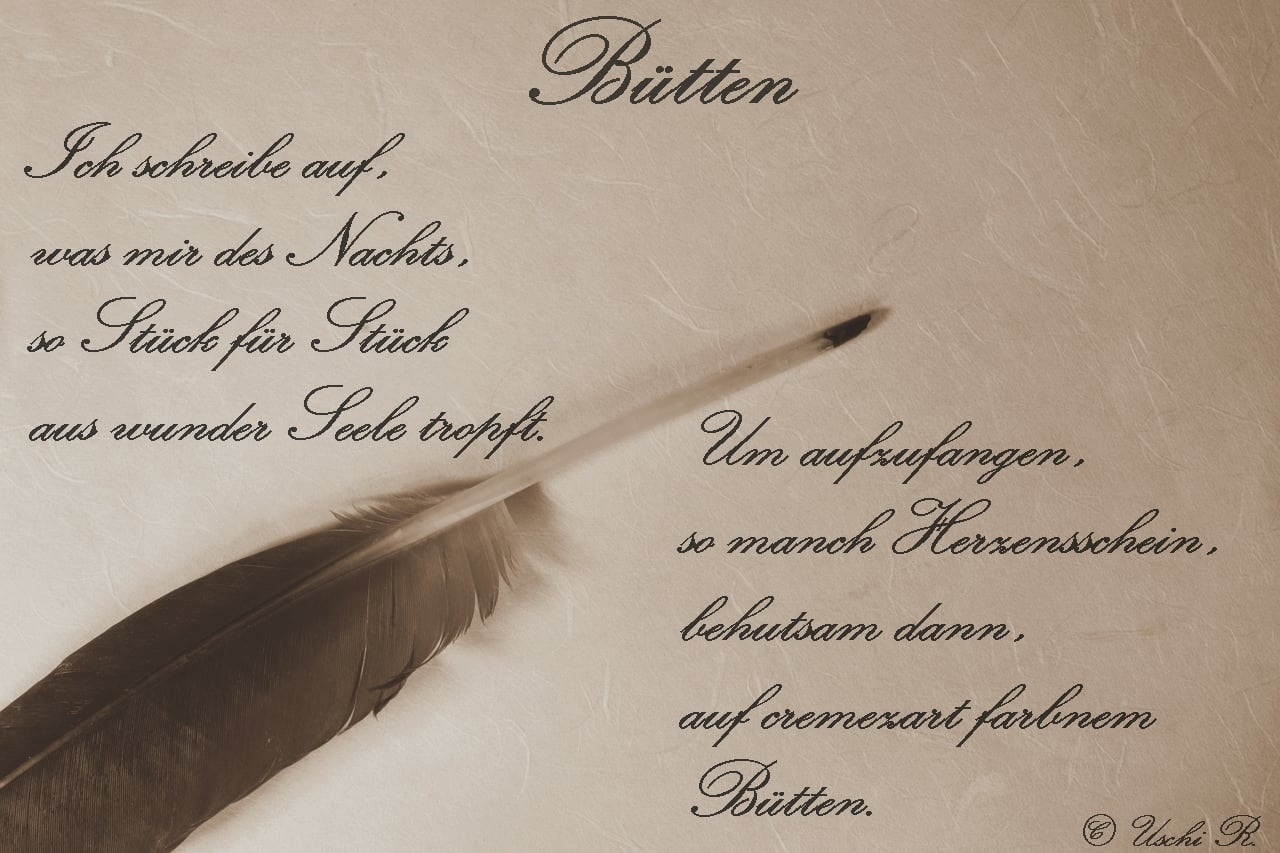 Bildgedicht: B&uuml;tten