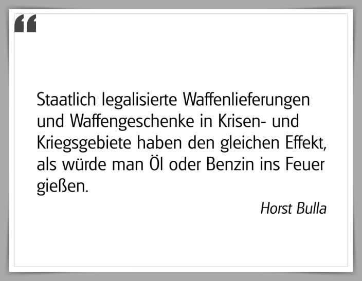 Bildgedicht: "Staatlich legalisierte Waffenlieferungen"