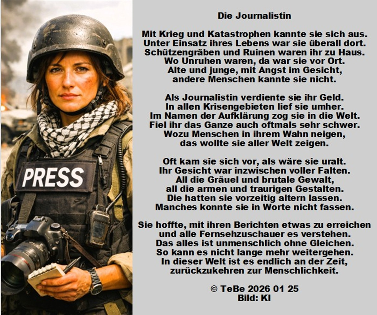 Bildgedicht: Die Journalistin