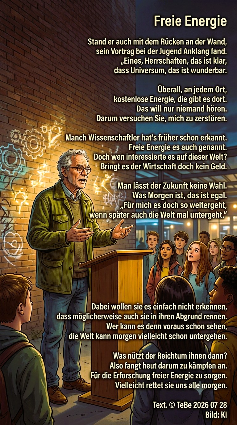 Bildgedicht: Freie Energie