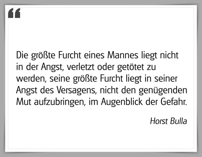 Bildgedicht: "Die größte Furcht eines Mannes"