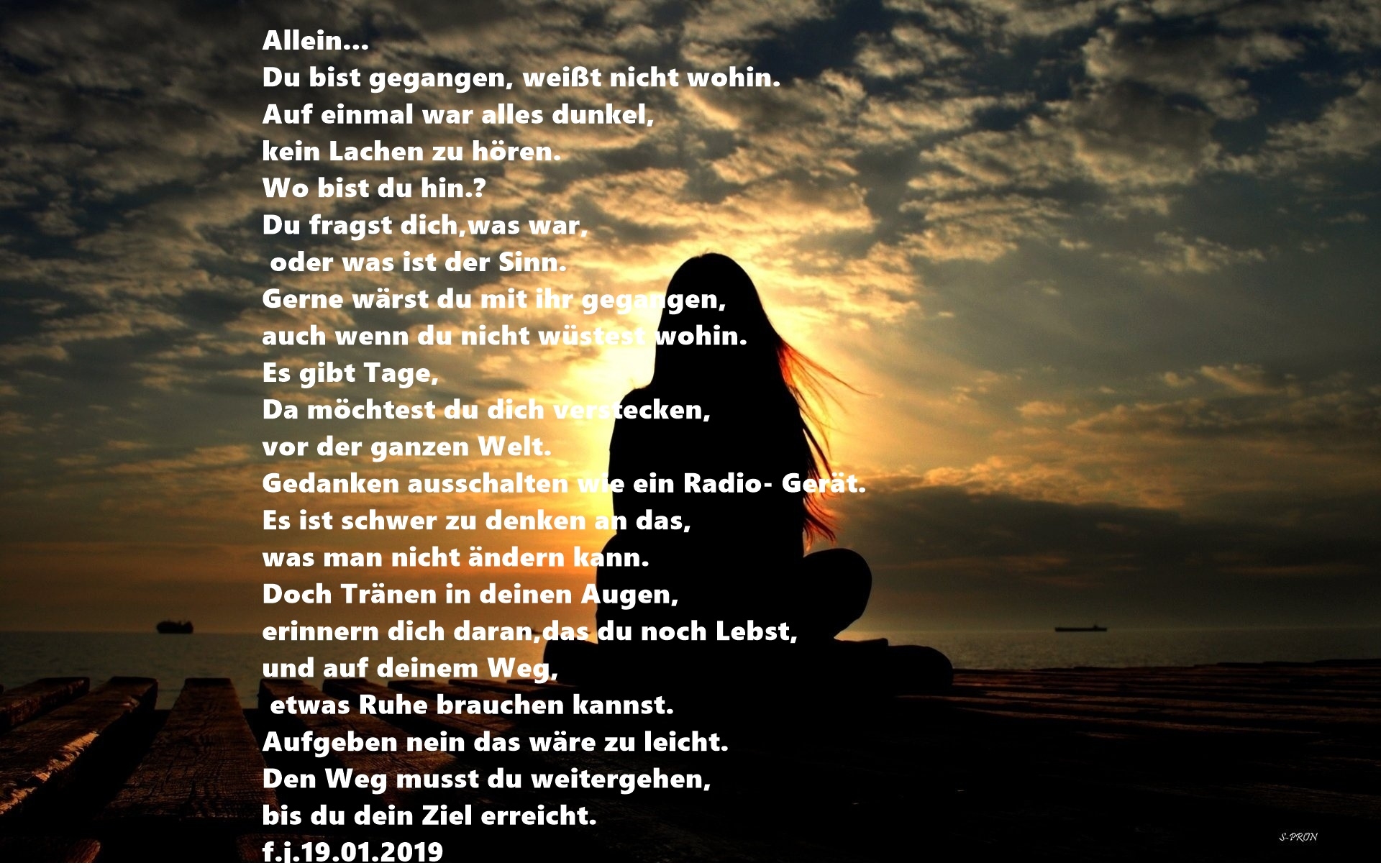 Bildgedicht: Allein....