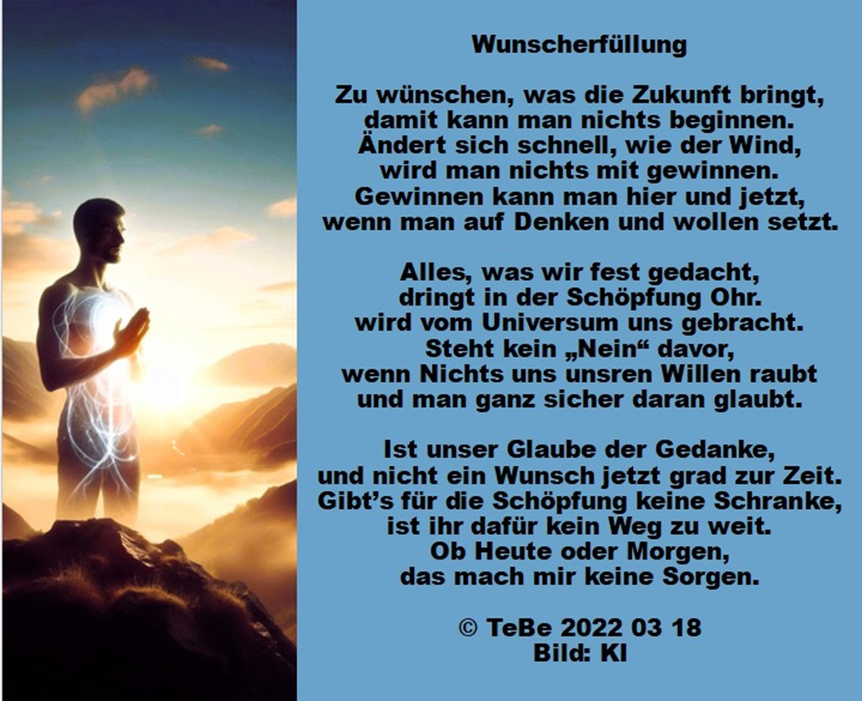 Bildgedicht: Wunscherf&uuml;llung