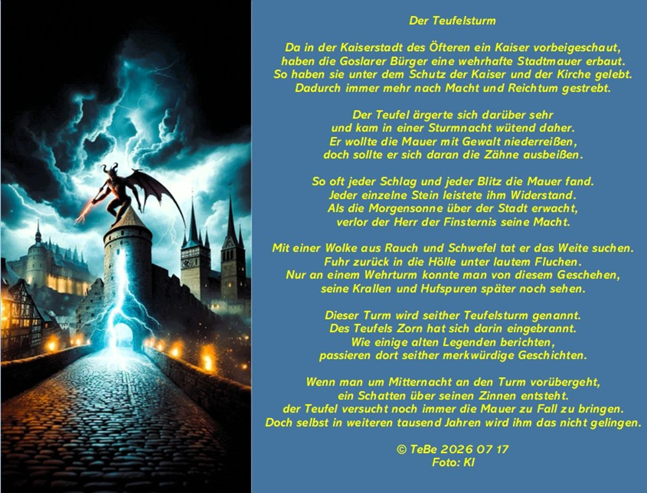Bildgedicht: Der Teufelsturm