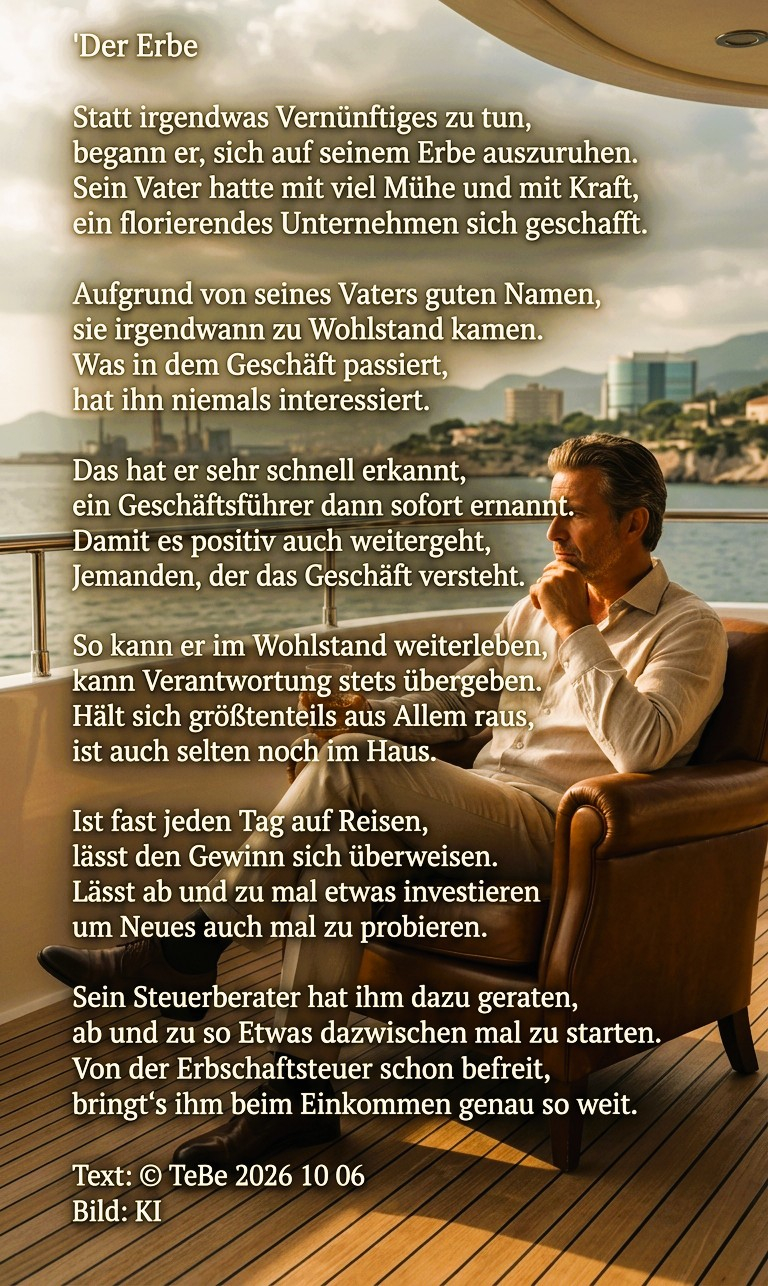 Bildgedicht: Der Erbe