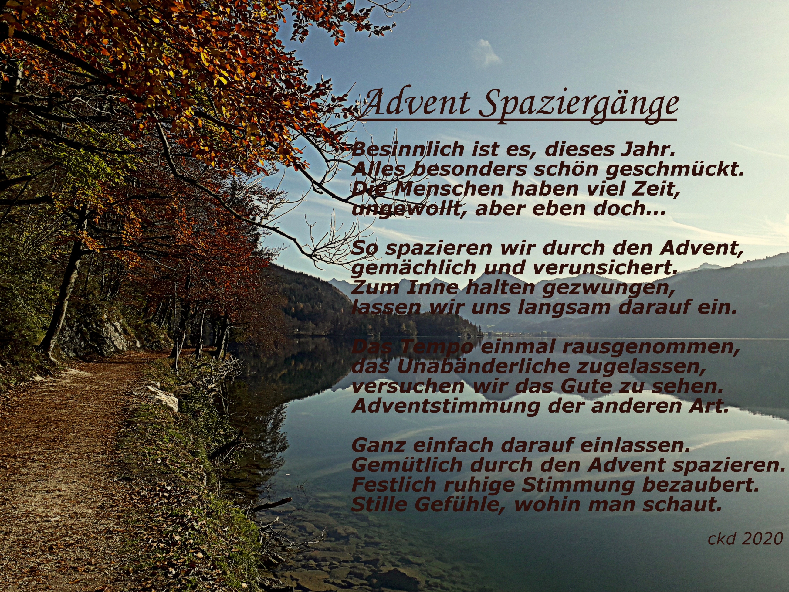 Bildgedicht: Advent Spaziergänge