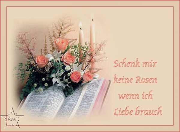 Bildgedicht: Schenk mir keine Rosen