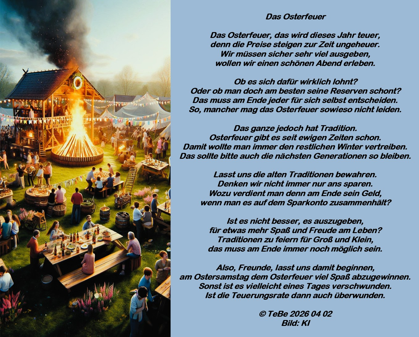 Bildgedicht: Das Osterfeuer
