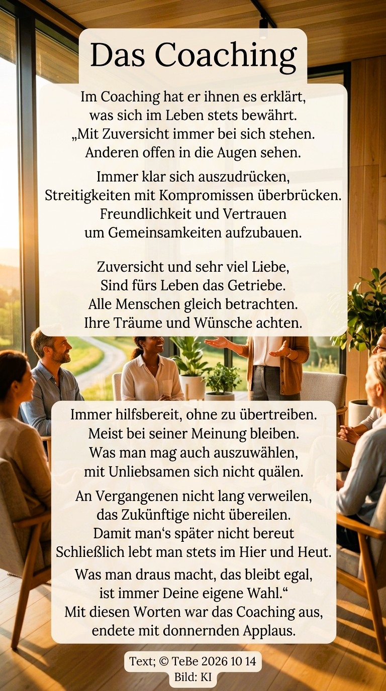 Bildgedicht: Das Coaching