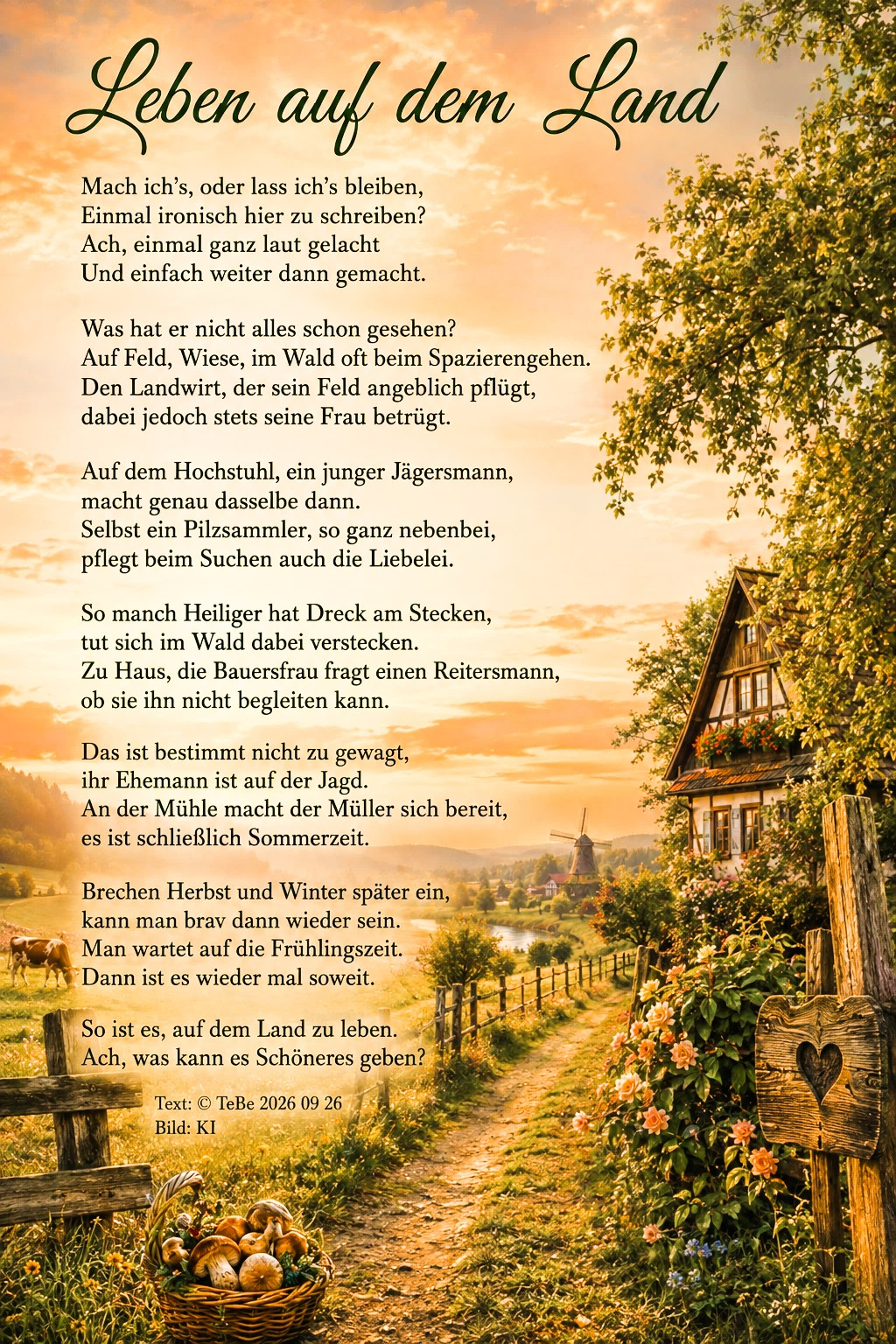 Bildgedicht: Leben auf dem Land