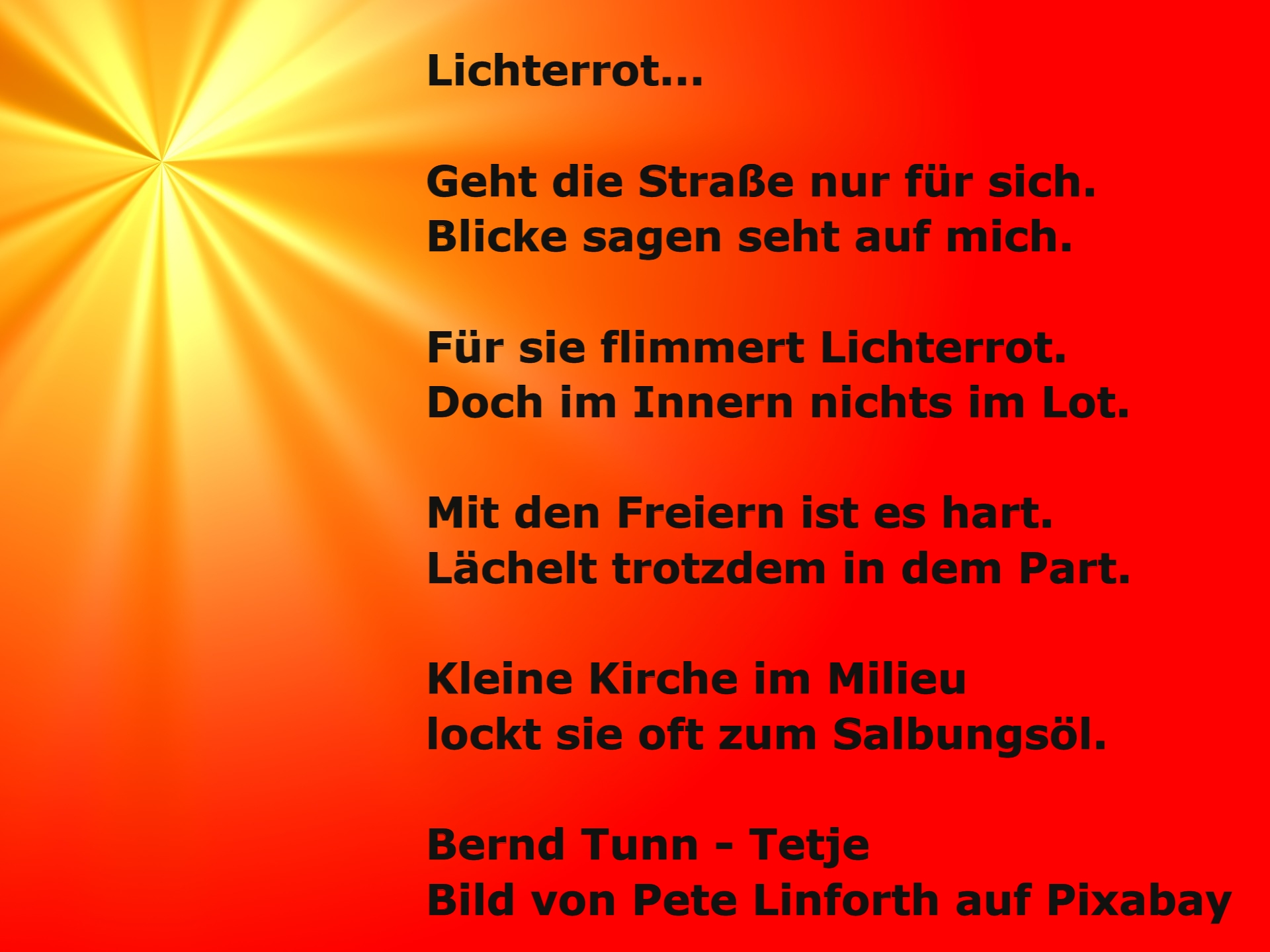 Bildgedicht: Lichterrot...