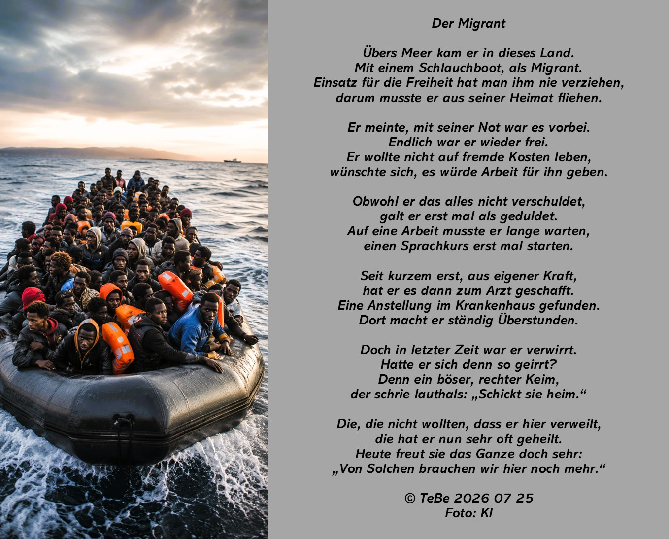 Bildgedicht: Der Migrant