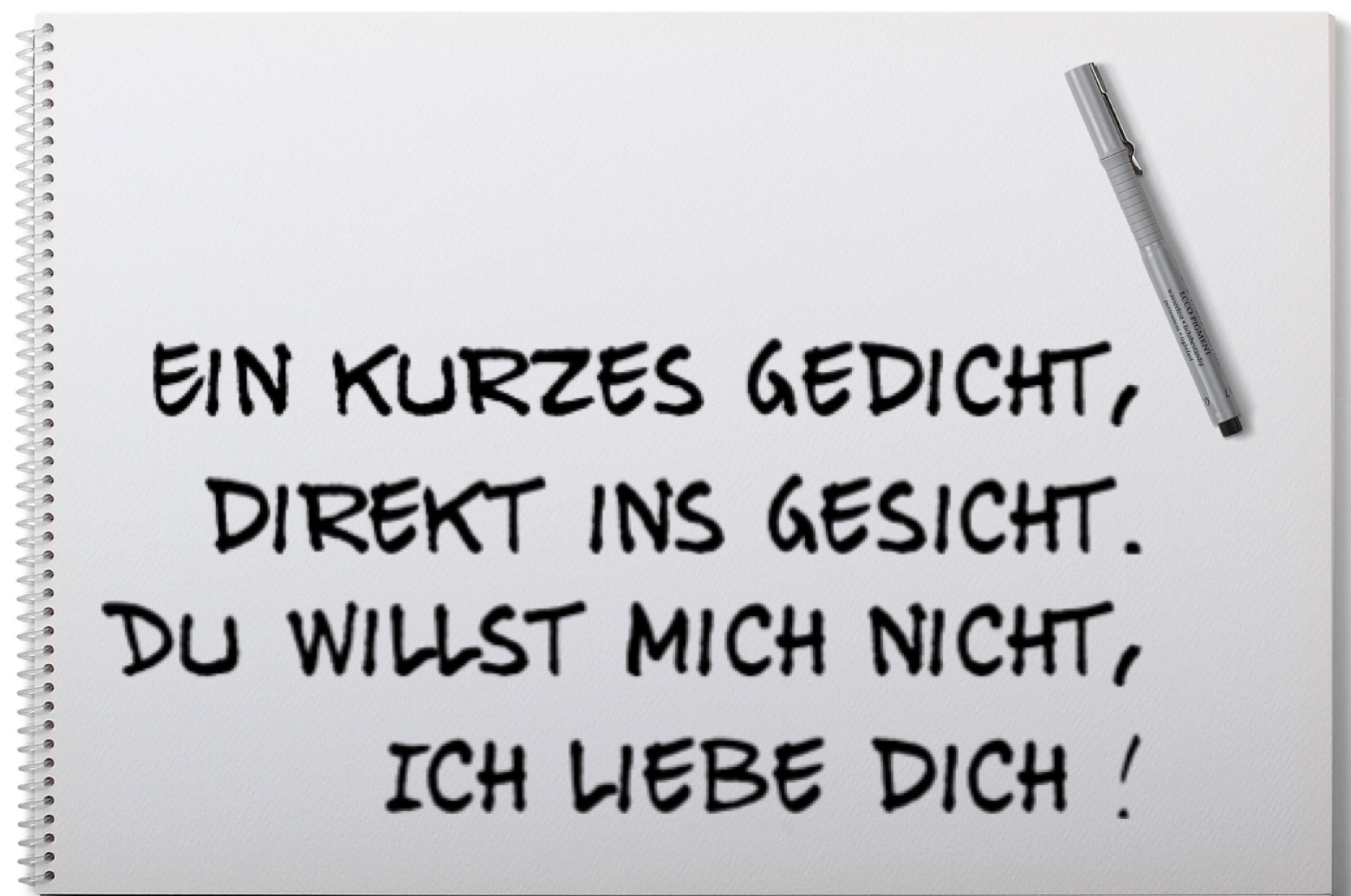 Bildgedicht: ein kurzes Gedicht