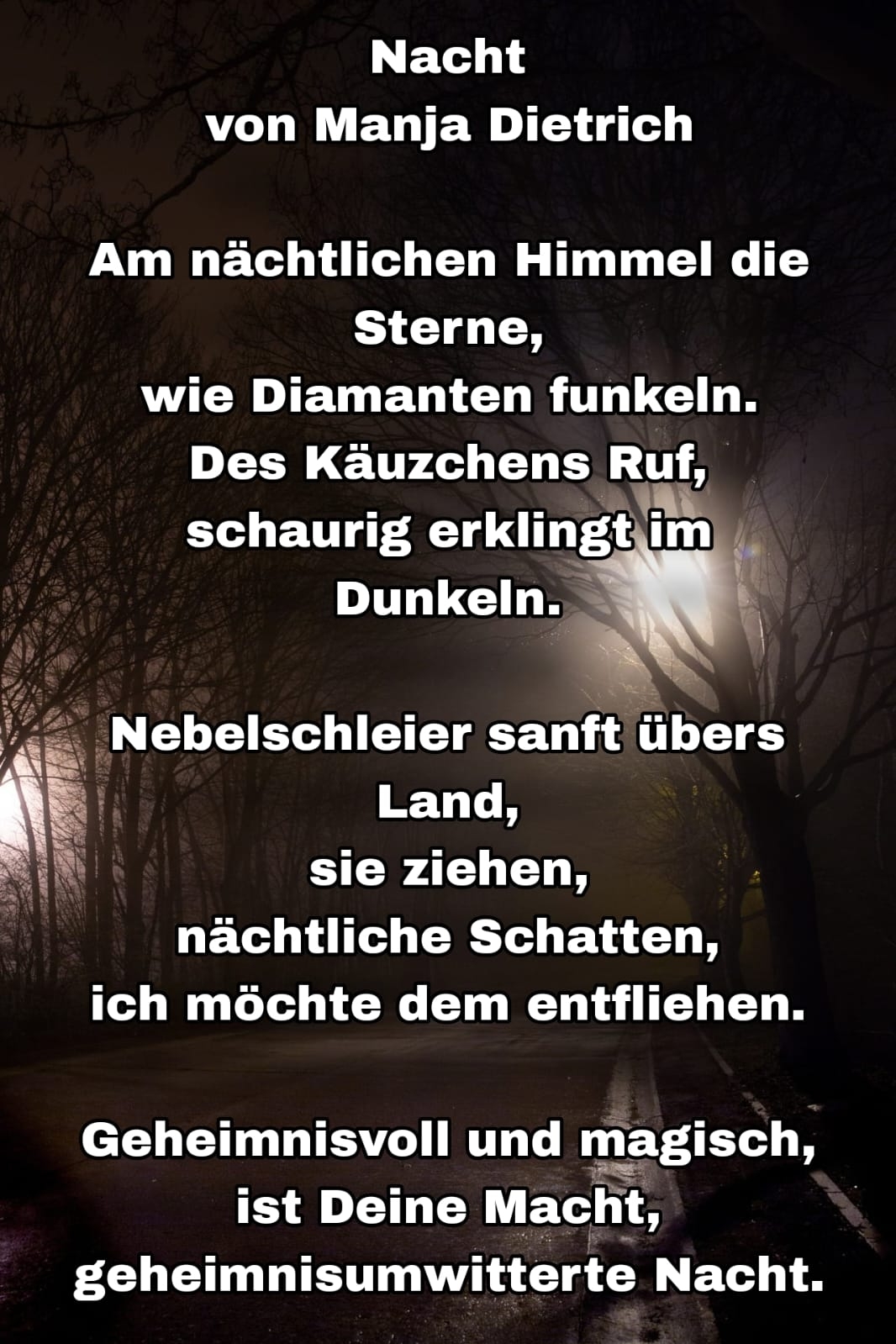 Bildgedicht: Nacht