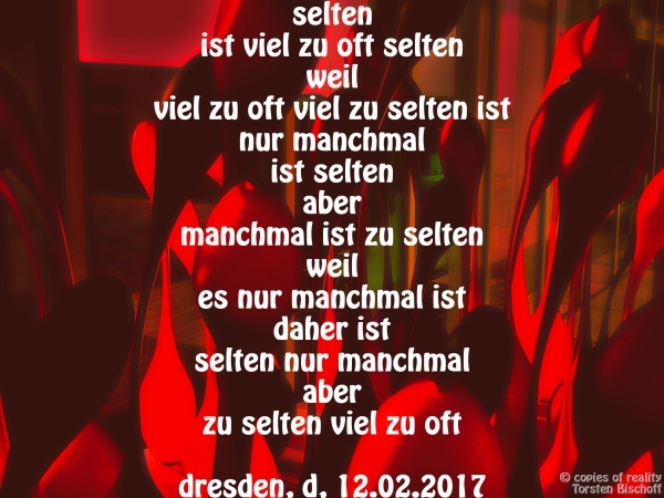 Bildgedicht: selten